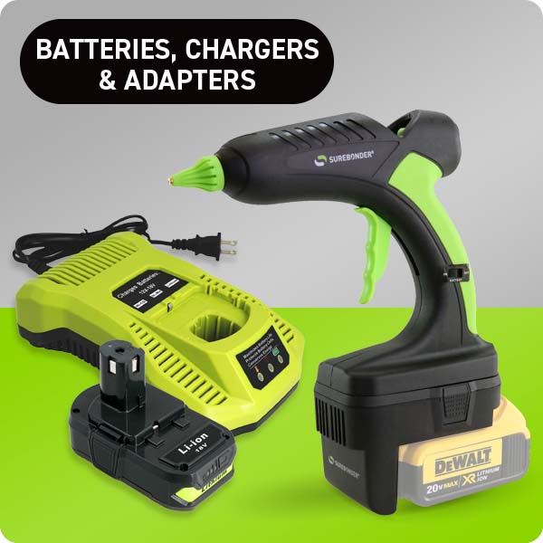Cordless Battery Powered High Temperature Mini Hot Glue Gun Kit With Detail  Tip, 20 Watt (Battery and Charger Included)