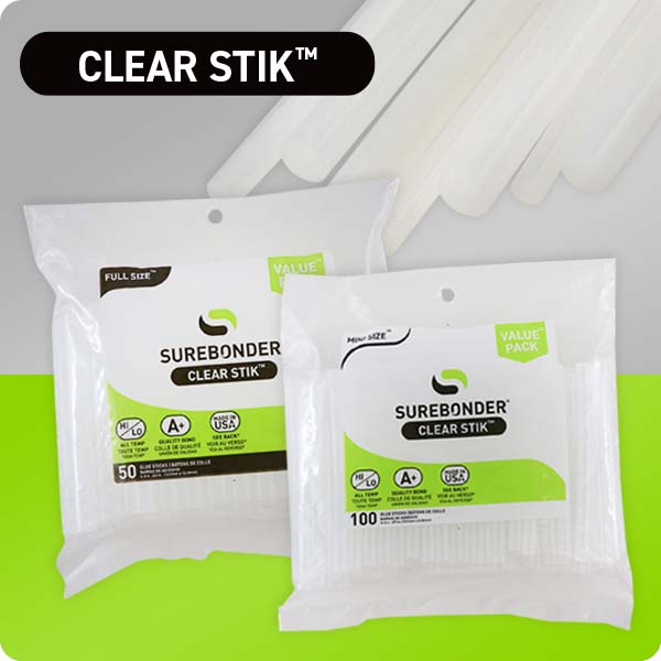 Fabric Hot Glue Stick, Full Size 4 - 12 Pack - (FS-12) – Surebonder