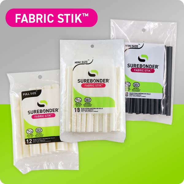 SUREBONDER Fabric Glue Sticks 18pc 4 for Mini Glue Gun Machine Washable  for sale online