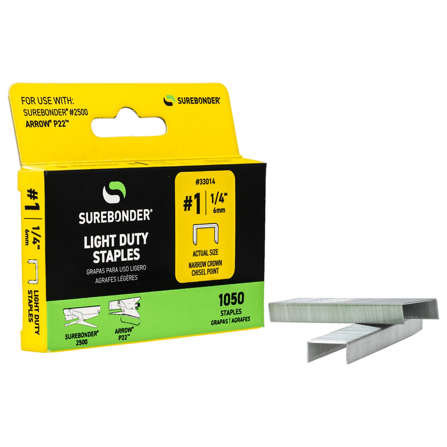 1/4" Light Duty Staples - 1050 Count | #1 Series