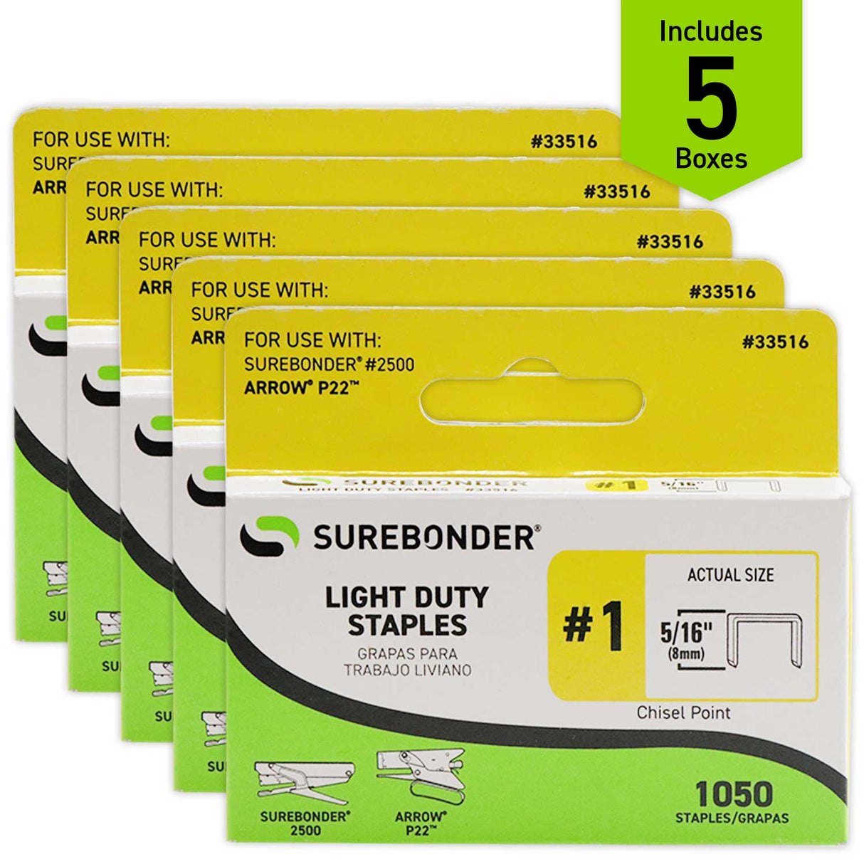 5/16" Light Duty Staples - 5250 Count | #1 Series