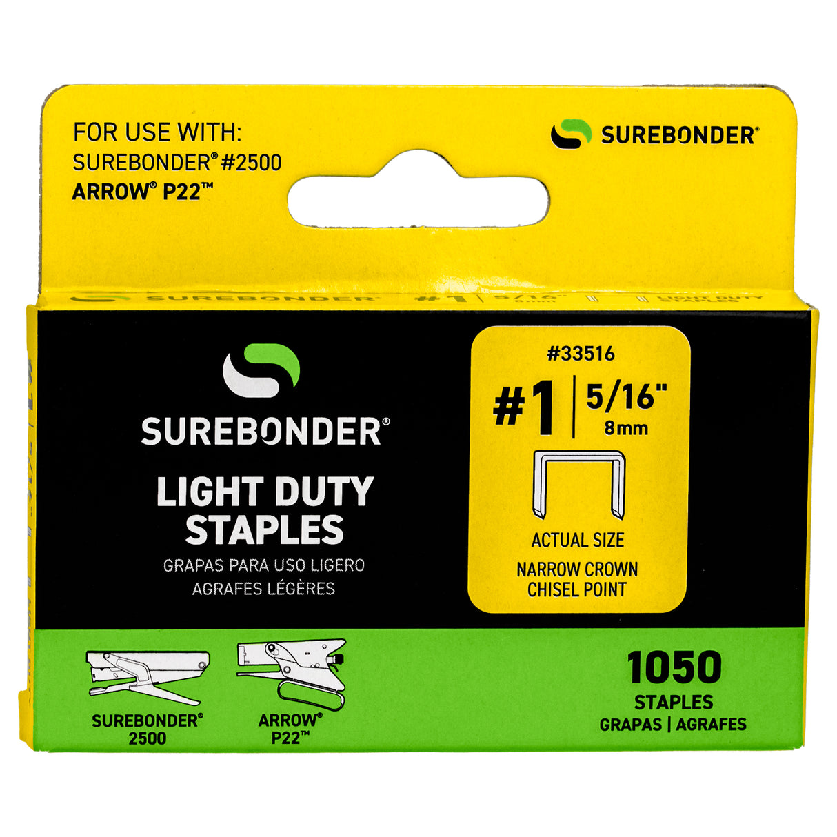 5/16" Light Duty Staples - 1050 Count | #1 Series
