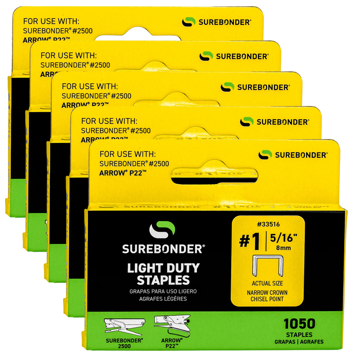 5/16" Light Duty Staples - 5250 Count | #1 Series