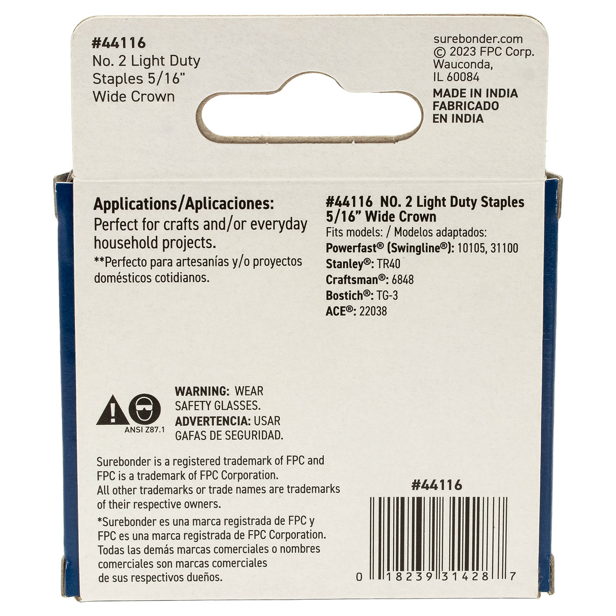 5/16" Light Duty Wide Crown Staples - 1000 Count | #2 Series