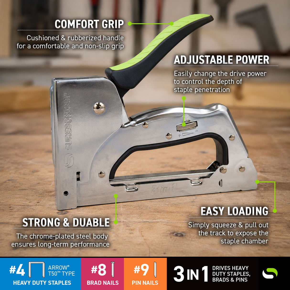 3-in-1 Heavy Duty Staple Gun | 5600