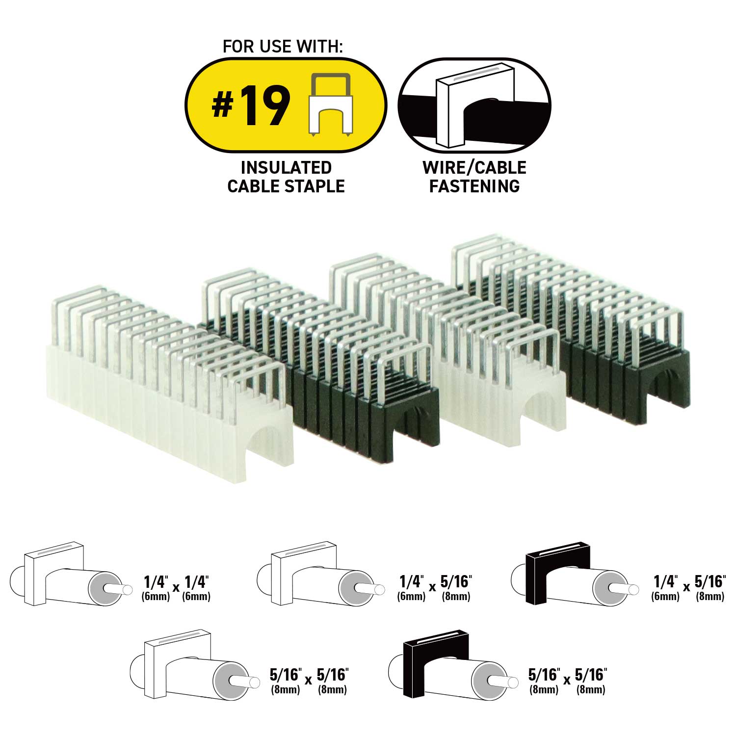 Heavy-Duty Triggerfire Cable Tacker Secures Low Voltage Coax/Ethernet Cable-UL Listed Insulated Staples Included - Surebonder