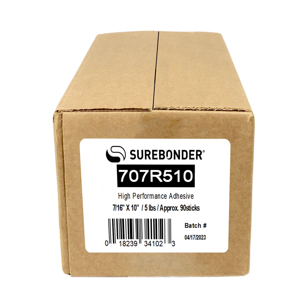 707R510 High Performance Hot Melt Glue Sticks - 7/16" x 10" | 5 lb Box
