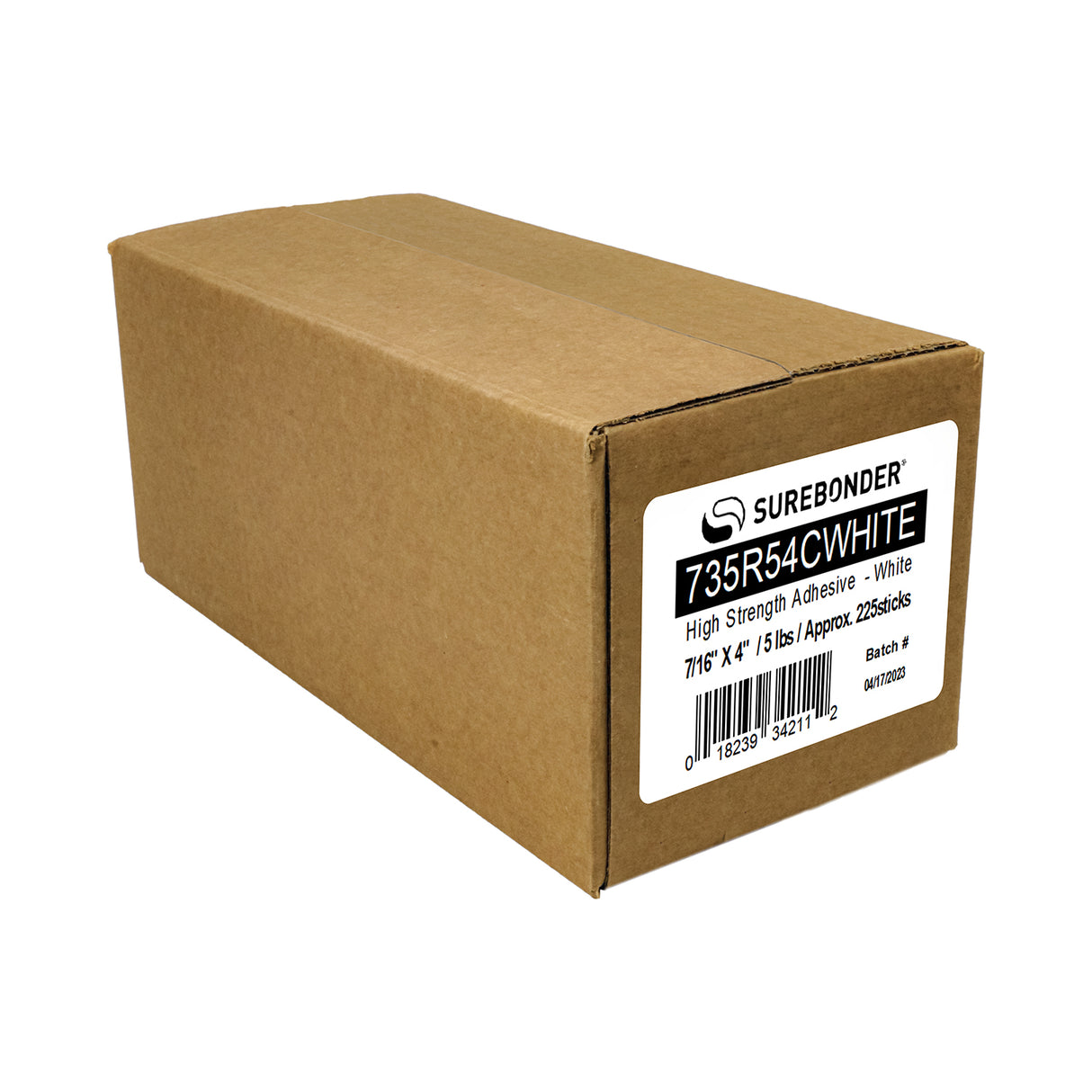 735R54 High Strength Fabric Hot Melt Glue Sticks - 7/16" x 4" | 5 lb box