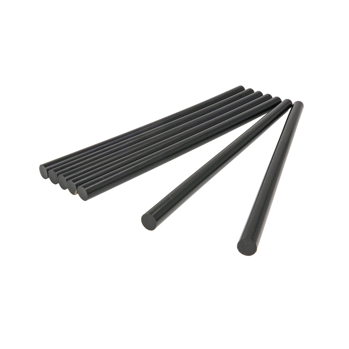 739R10CBlack High Strength Wood Hot Melt Glue Sticks - 7/16" x 10" | 25 Lb Box