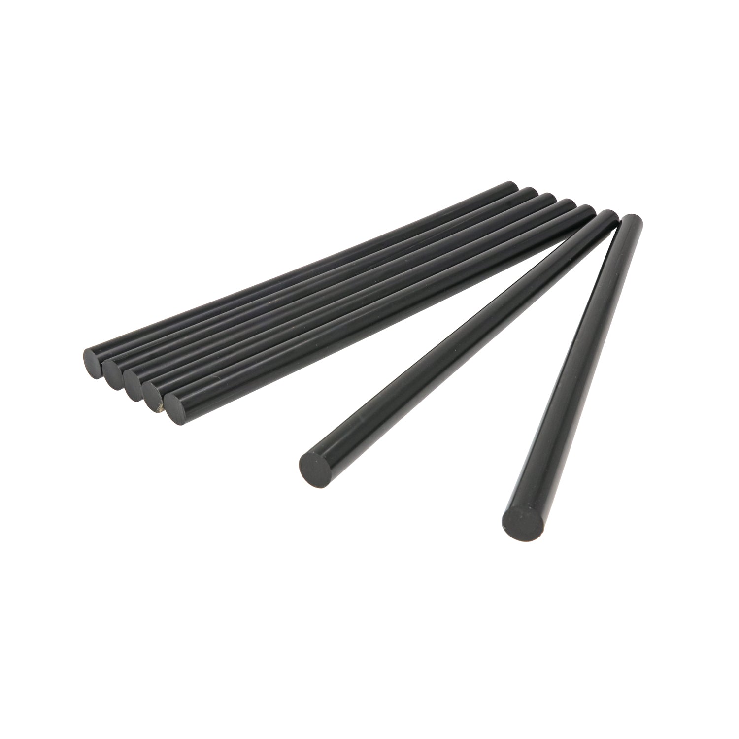 739R10CBlack High Strength Wood Hot Melt Glue Sticks - 7/16" x 10" | 25 Lb Box