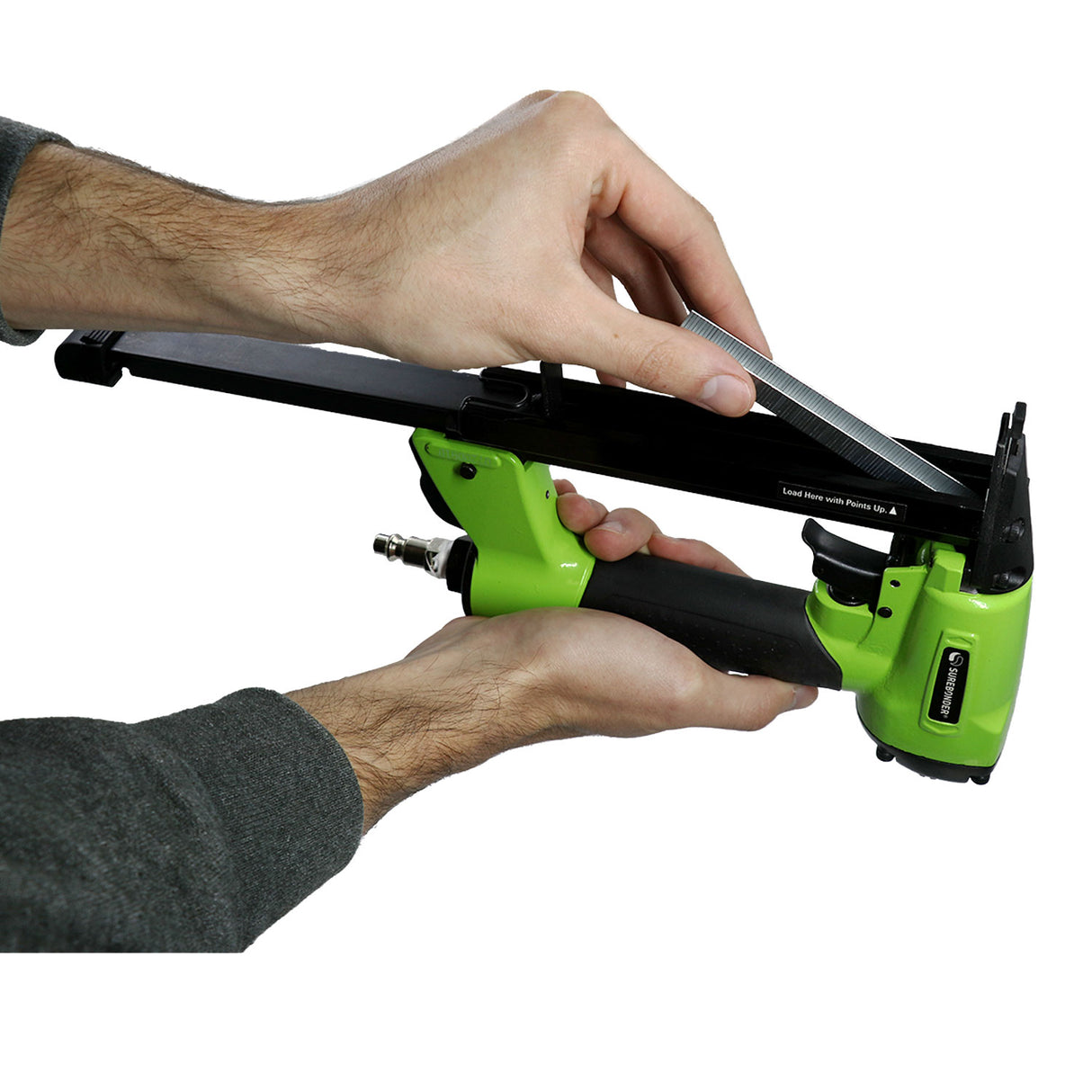 Pneumatic Heavy Duty T50 Type Narrow Crown Stapler | 9600B