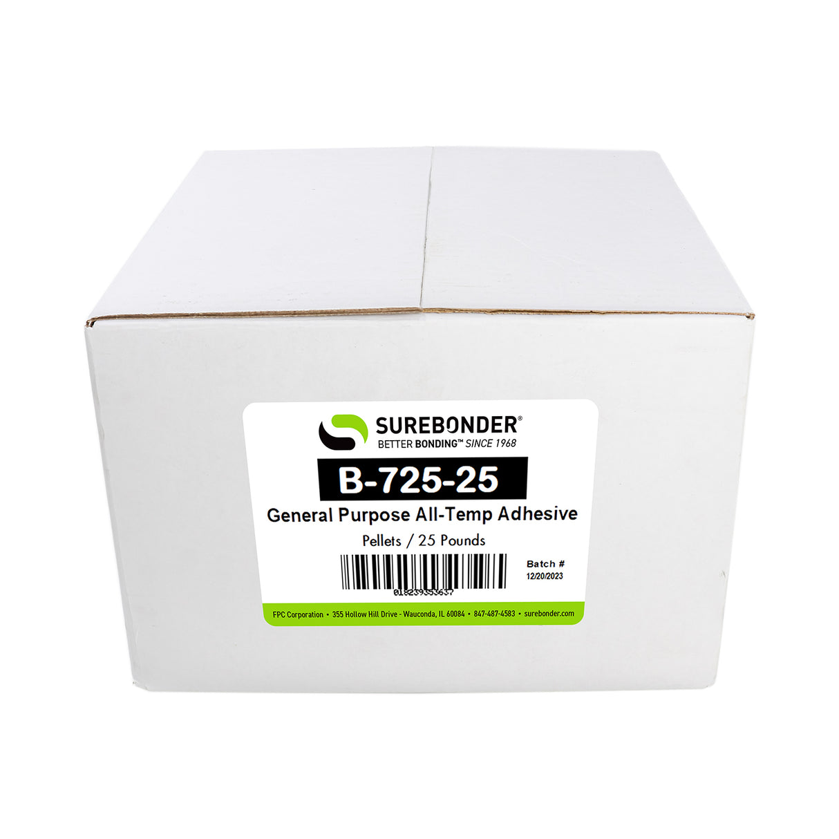 B-725-25 General Purpose All Temperature Hot Melt Glue Pellets | 25 lb box