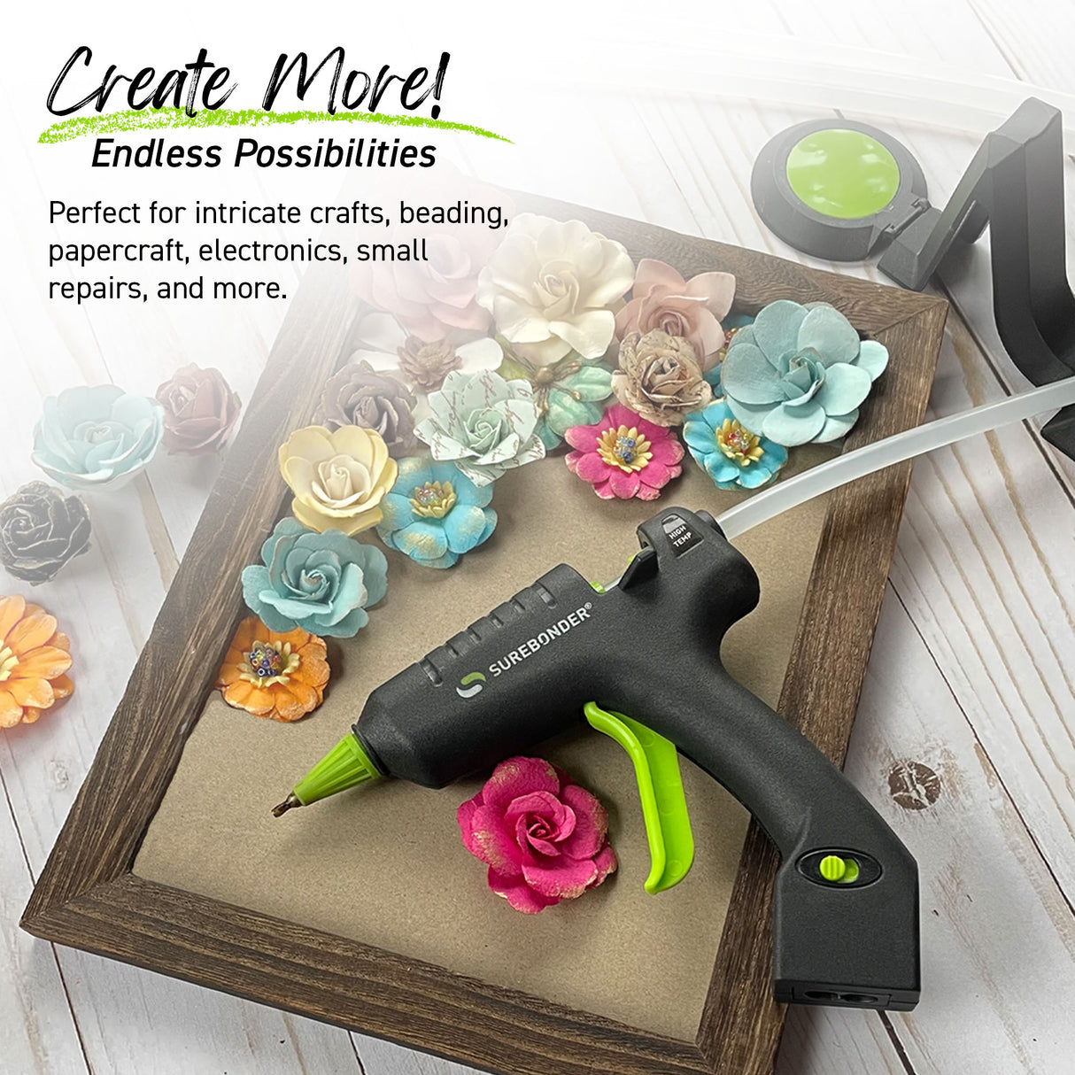 CL-195F 20W High Temperature Mini Size Cordless/Corded Detail Tip Hot Glue Gun