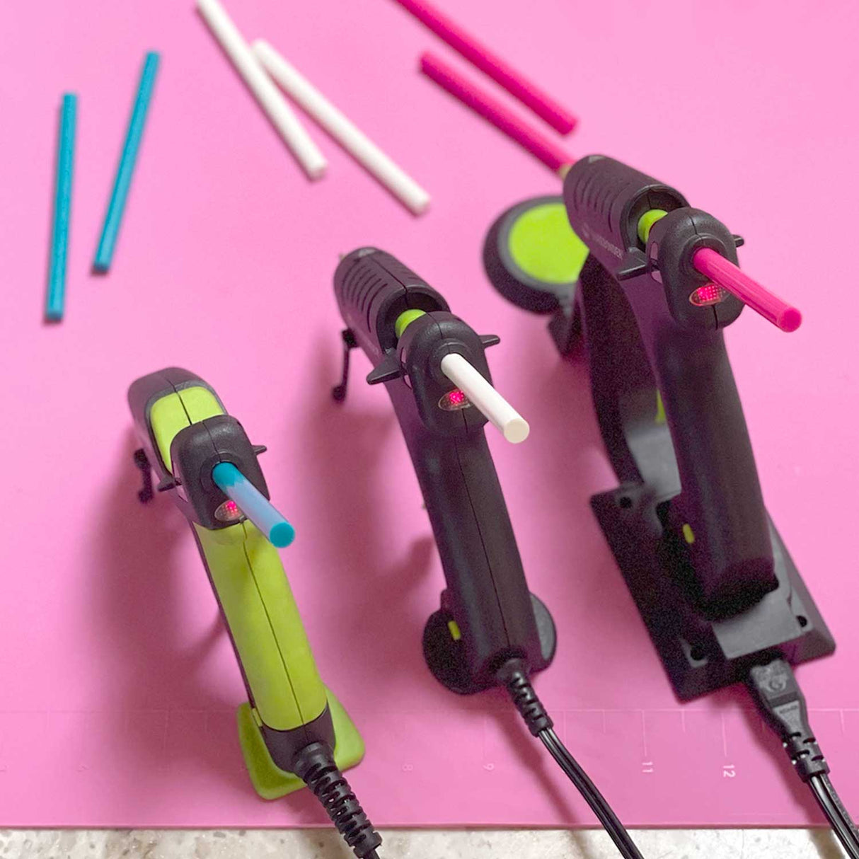 Color Stik 4" Mini Size Variety Hot Glue Sticks - 12 Pack