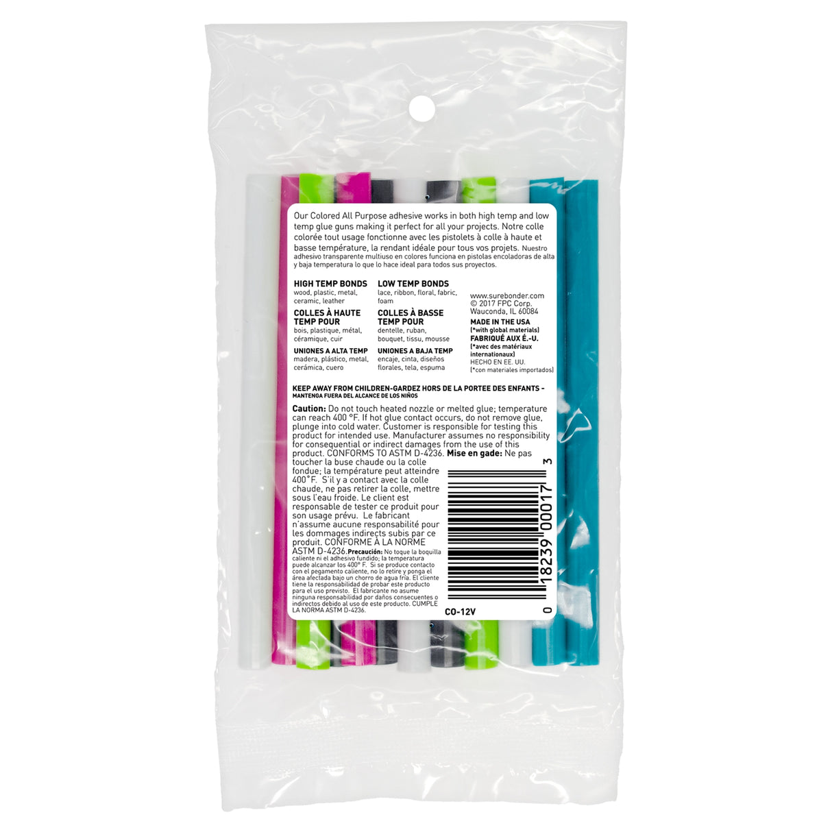 Color Stik 4" Mini Size Variety Hot Glue Sticks - 12 Pack