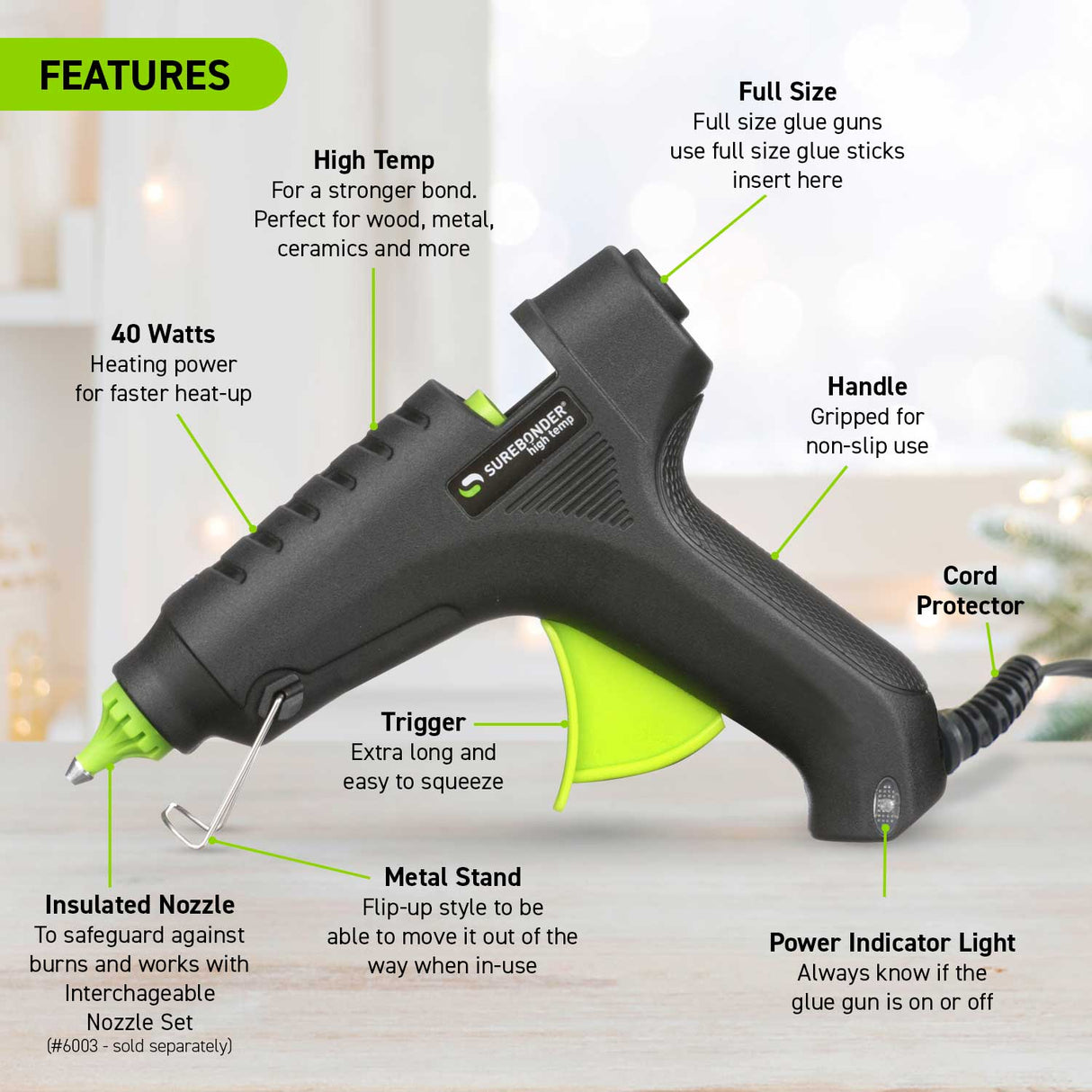 H-270 40W High Temperature Full Size Glue Gun Kit