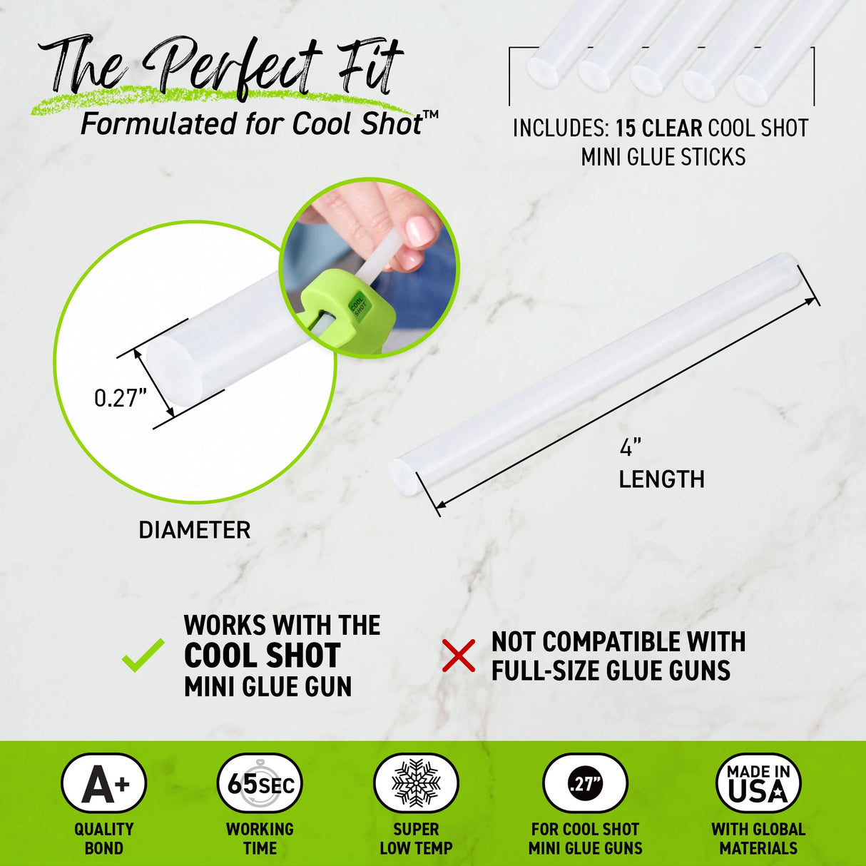 Cool Shot 10W Super Low Temperature Mini Glue Gun Kit