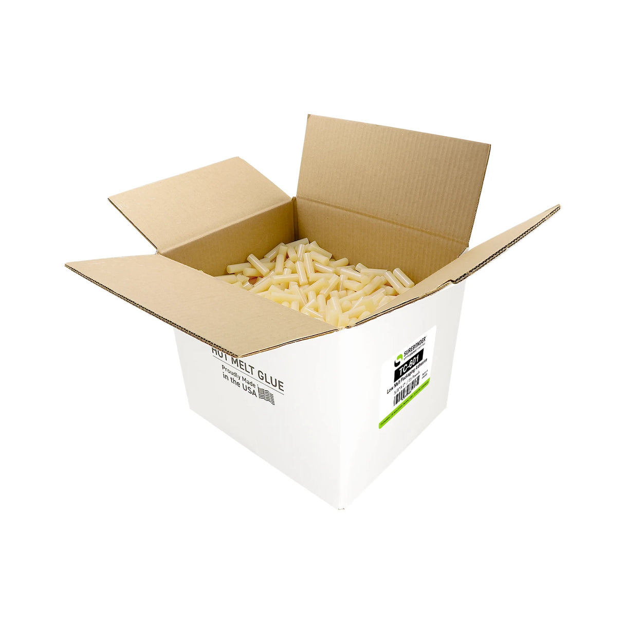 TC-601 Low Melt Packaging Glue Sticks for 3M™ TC Glue Guns - 5/8" x 2" | 35 lb Box