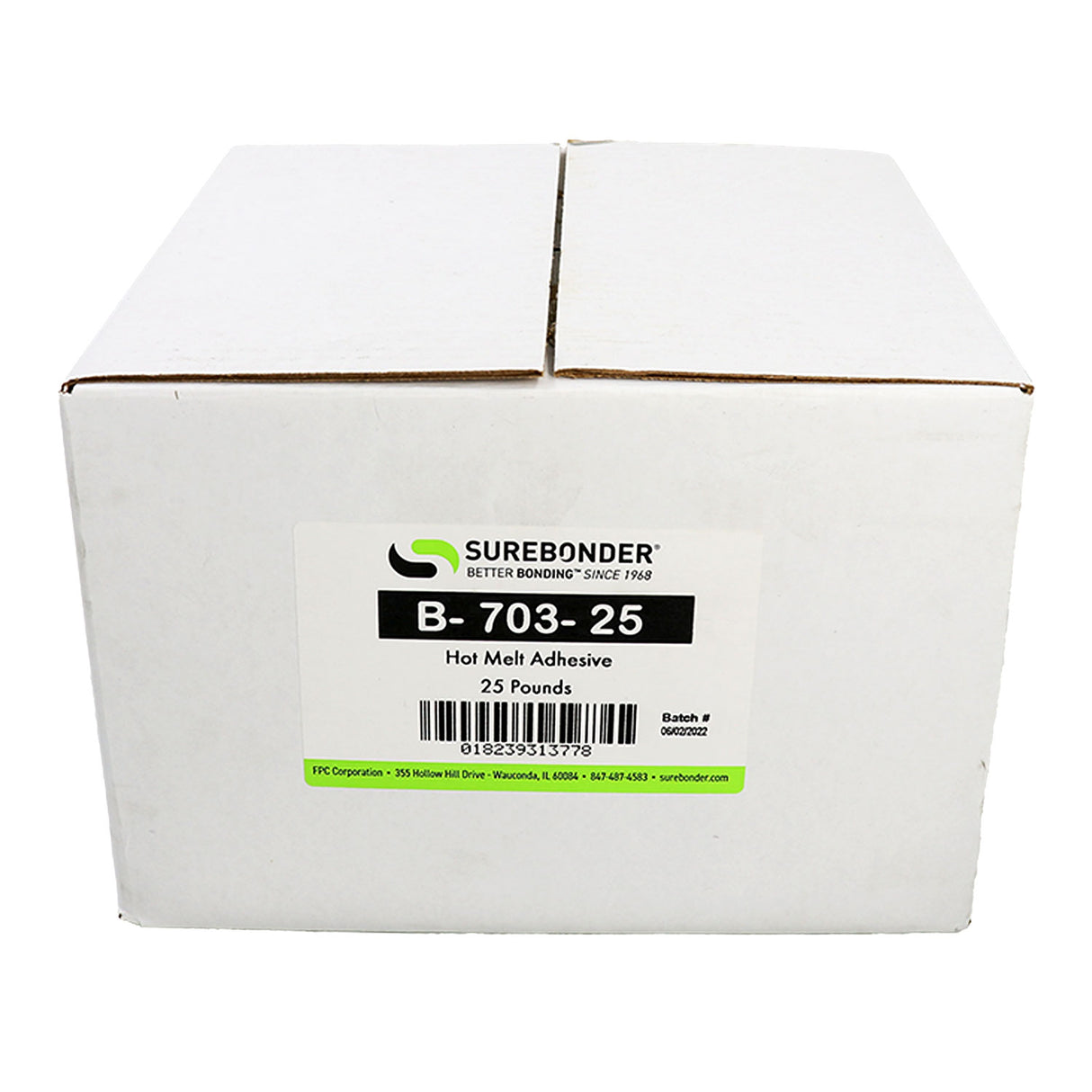 B-703-25 Very Fast Set Bulk Packaging Hot Melt Glue Pellets | 25 lb Box - Surebonder