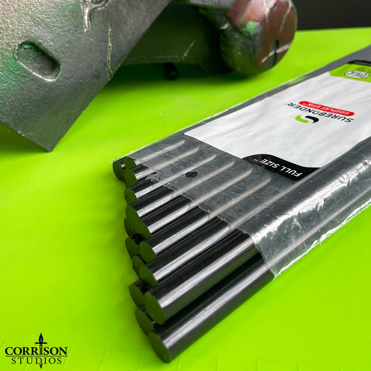 Cosplay Black Hot Glue Sticks For High & Low Temperatures, Full Size 10" - 20 Pack - Surebonder