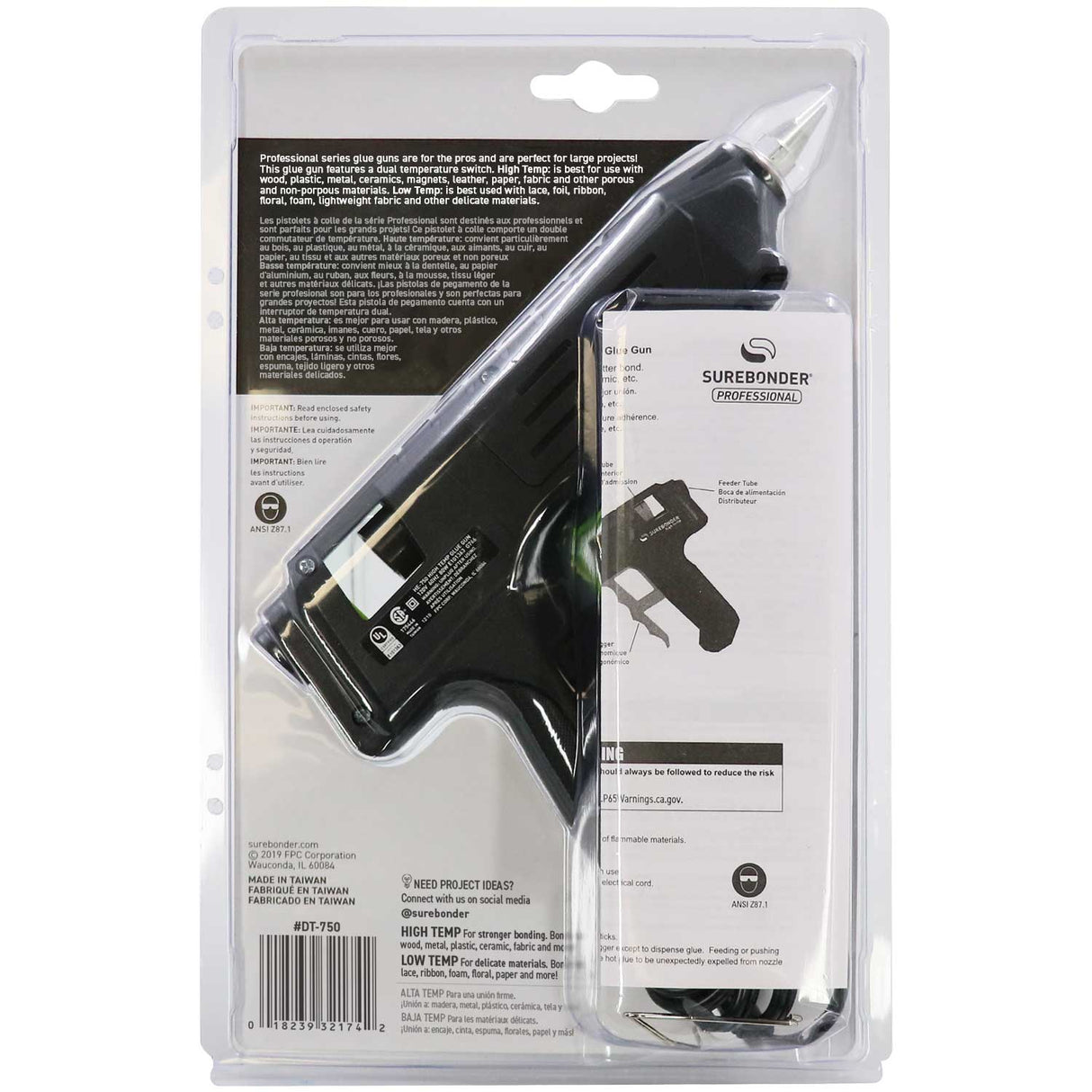 DT-750 80W Dual Temperature Full Size Hot Glue Gun