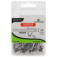 FPC42AB-100 Short Brown Aluminum Rivets - 1/8" Diameter, 1/8" Grip - 100 Count