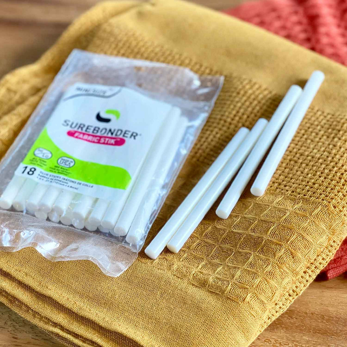 Fabric Hot Glue Stick, Mini Size 4" - 18 Pack - (FS-18) - Surebonder