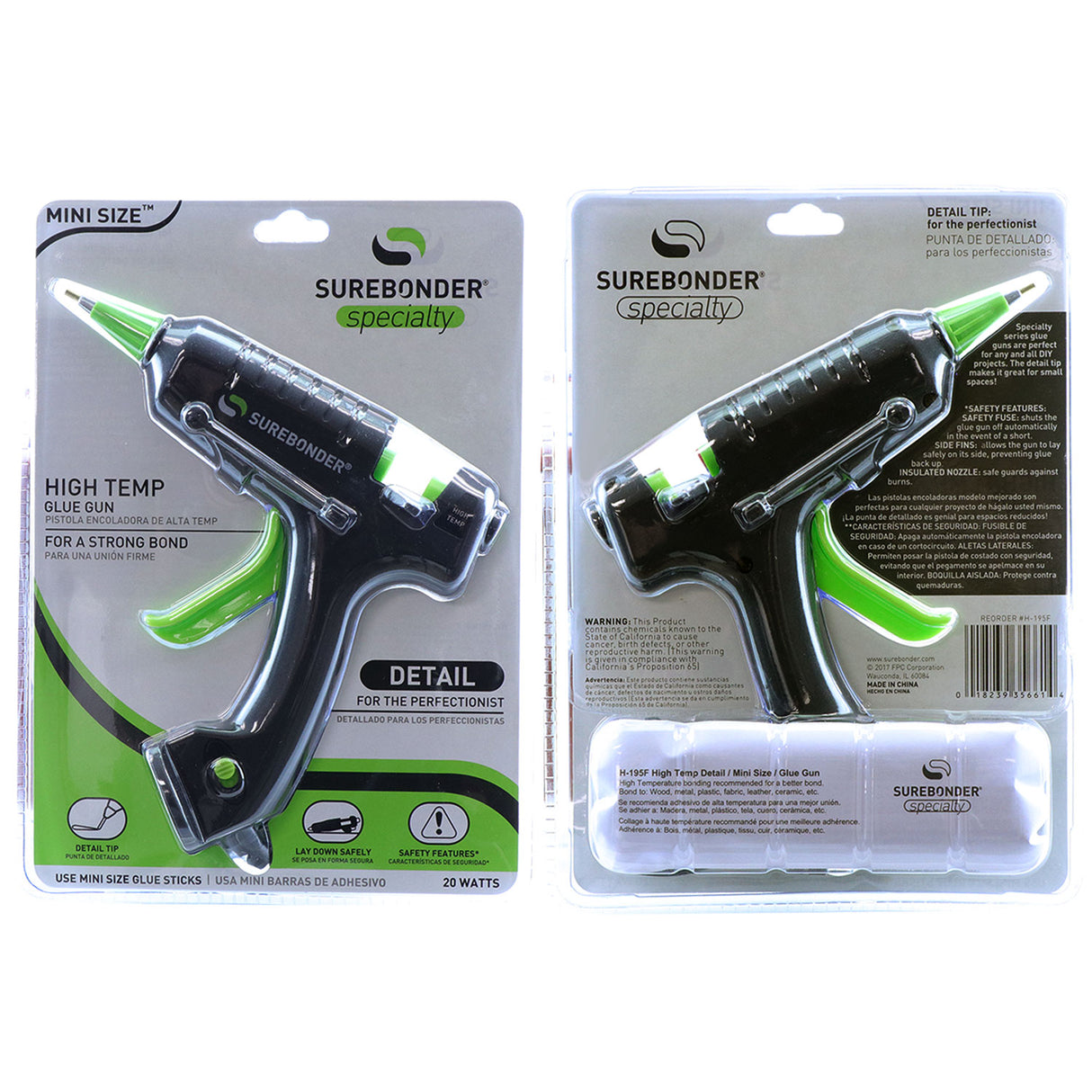 H-195F 20W High Temperature Mini Size Detail Tip Hot Glue Gun