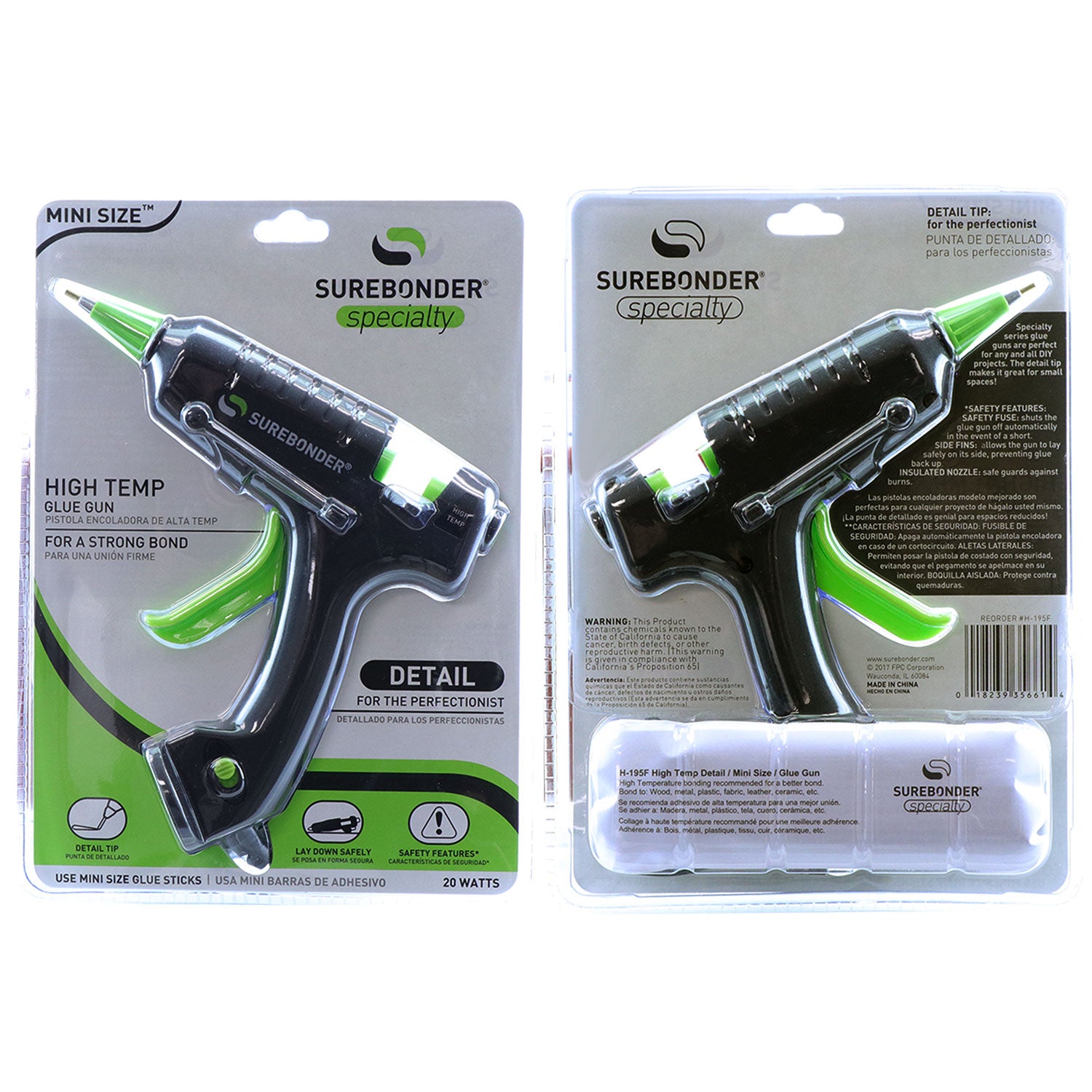 H-195F 20W High Temperature Mini Size Detail Tip Hot Glue Gun
