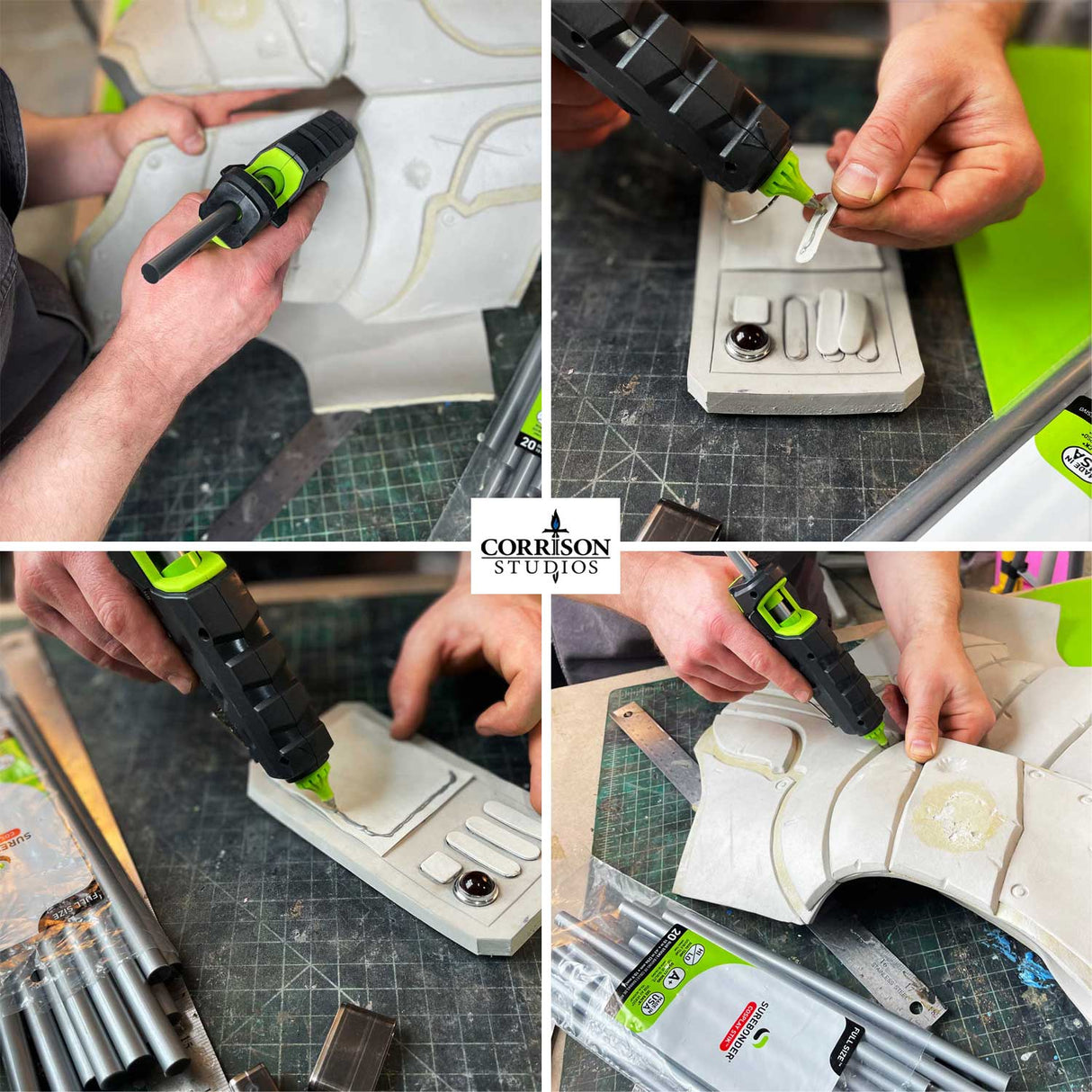 Cosplay Creators Kit, H-327F Full-Size Detail Tip Glue Gun with 60 Full-Size Cosplay Glue Sticks - Surebonder