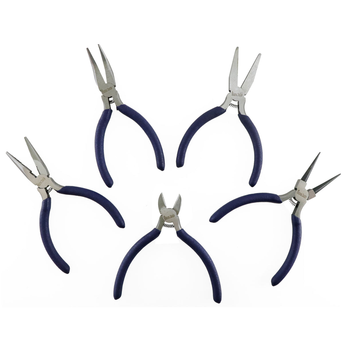 HT-515 Floral Pliers Set - flat-nose, round-tip, bent-nose, long-nose pliers and diagonal wire cutter - 5 pcs - Surebonder