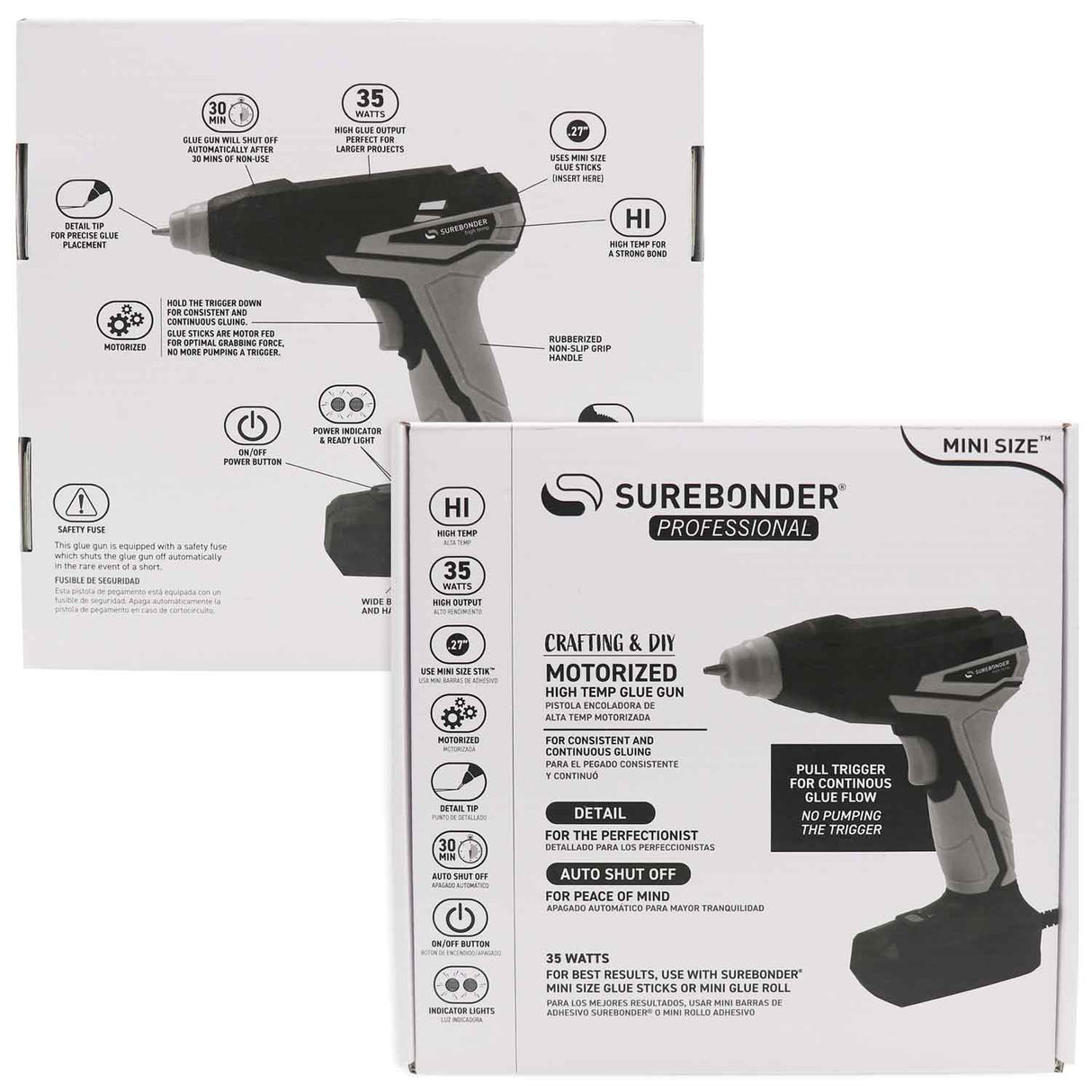 Motorized Mini Glue Gun - High Temperature 35 Watt - Surebonder