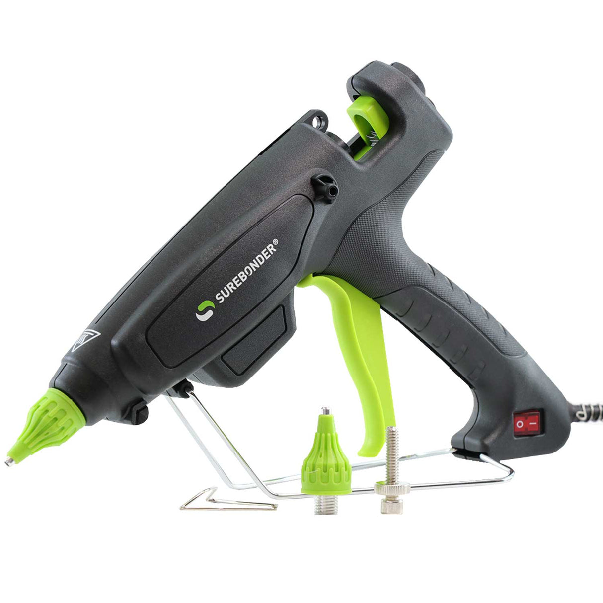 PRO2-180 Quick Heating High Temperature Professional Heavy Duty Hot Melt Glue Gun - Uses full size, 7/16" glue sticks - Surebonder