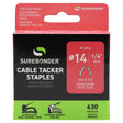 #14 Cable Tacker Round Crown Staples - 1/4"  - 630 ct.