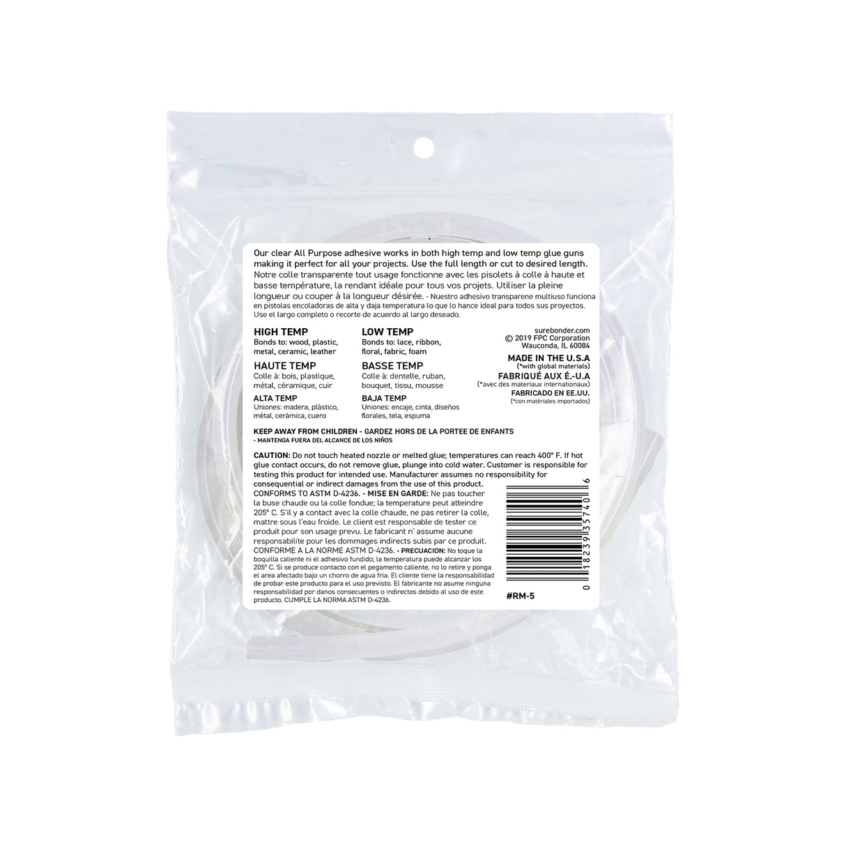 Clear Stik 60" Mini Size All Purpose Hot Glue Roll