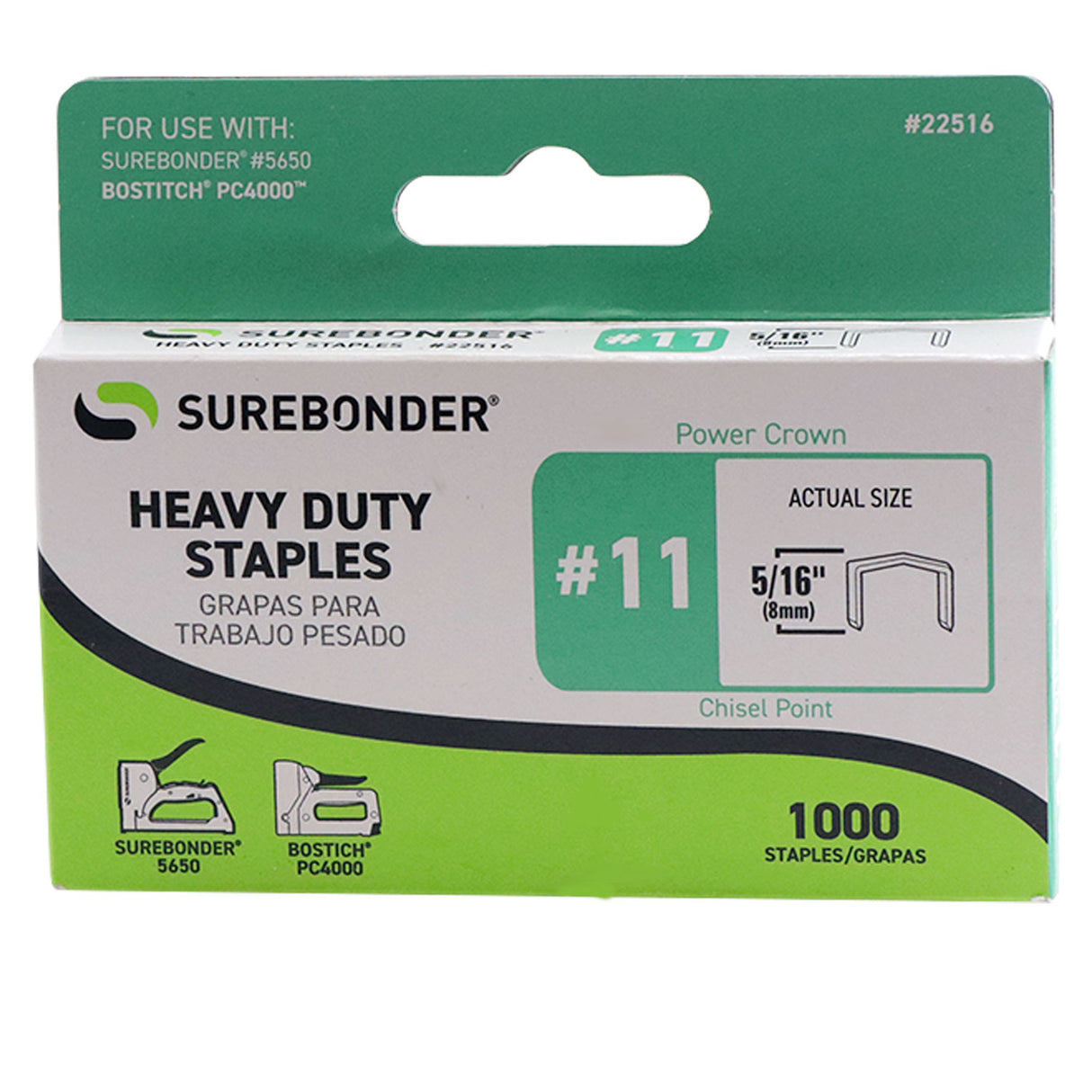 #11 Power Crown Staples - 5/16"  - 1000 ct.