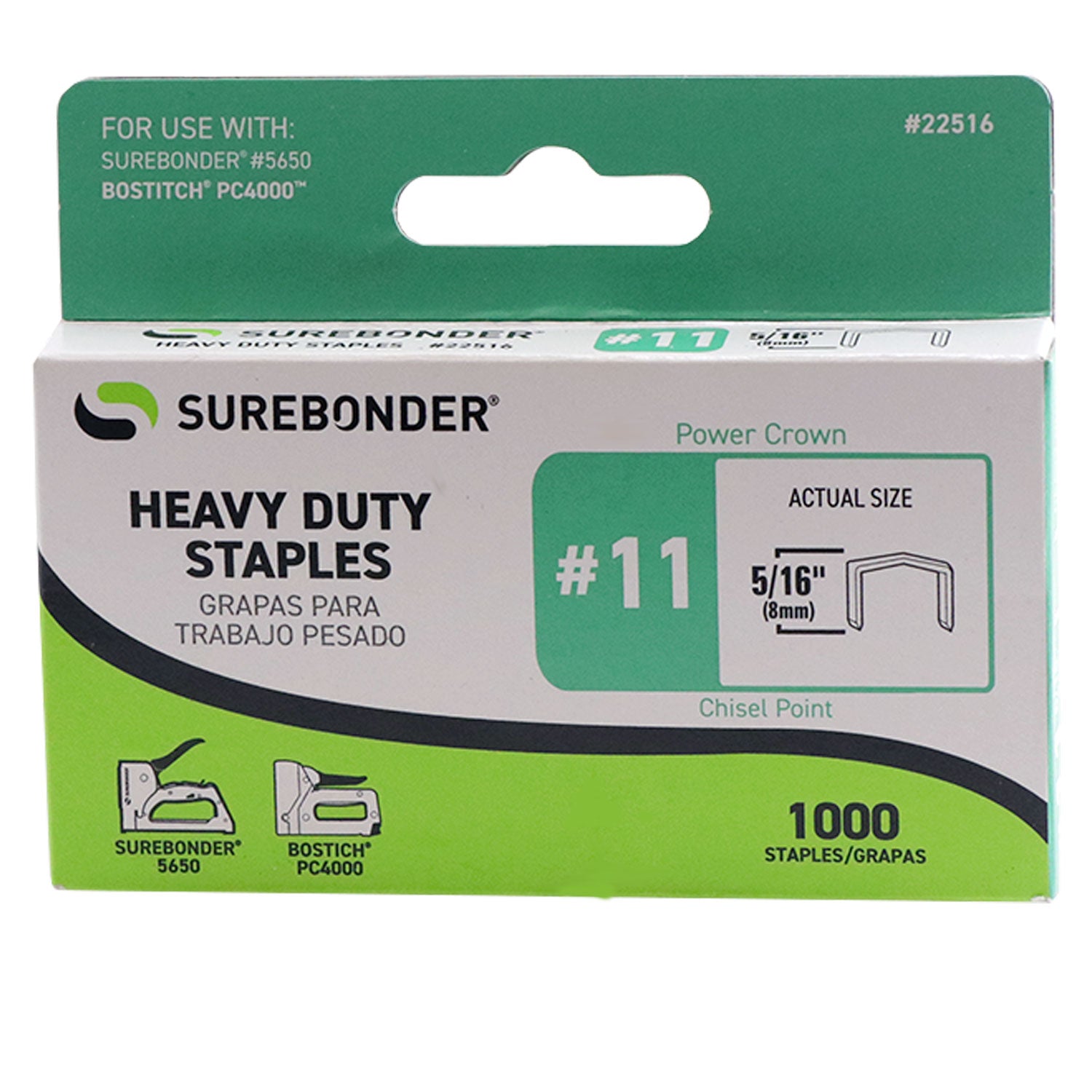 #11 Power Crown Staples - 5/16"  - 1000 ct.