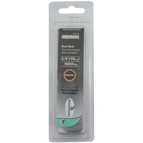 400-34G Brad Nails - 18 Gauge, 3/4" Length - 1000 Count