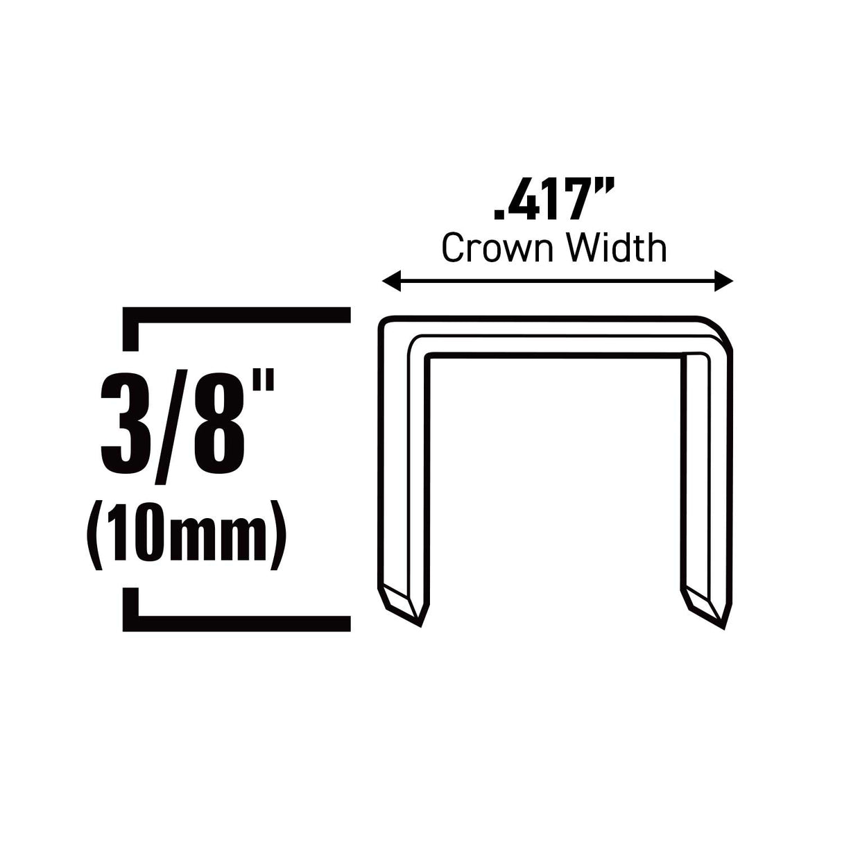 #4 Heavy Duty 3/8" Narrow Crown Staples - 1250 ct. - Surebonder