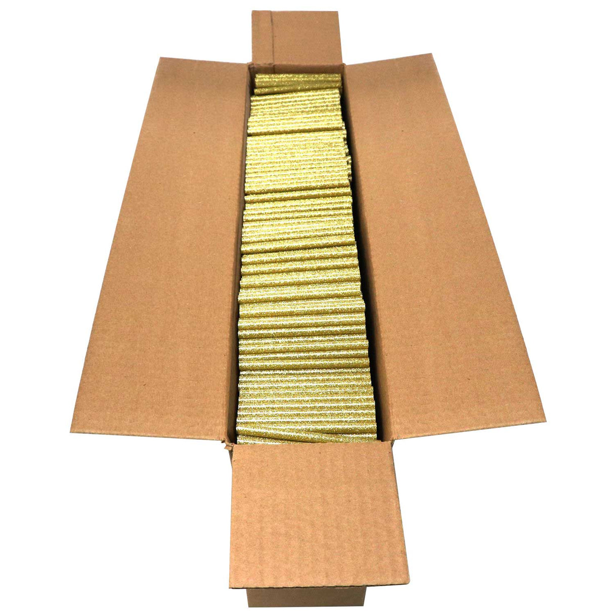 725M4GGOLD Mini Size 4" Gold Color Glitter Hot Glue Stick - 25 lb Box