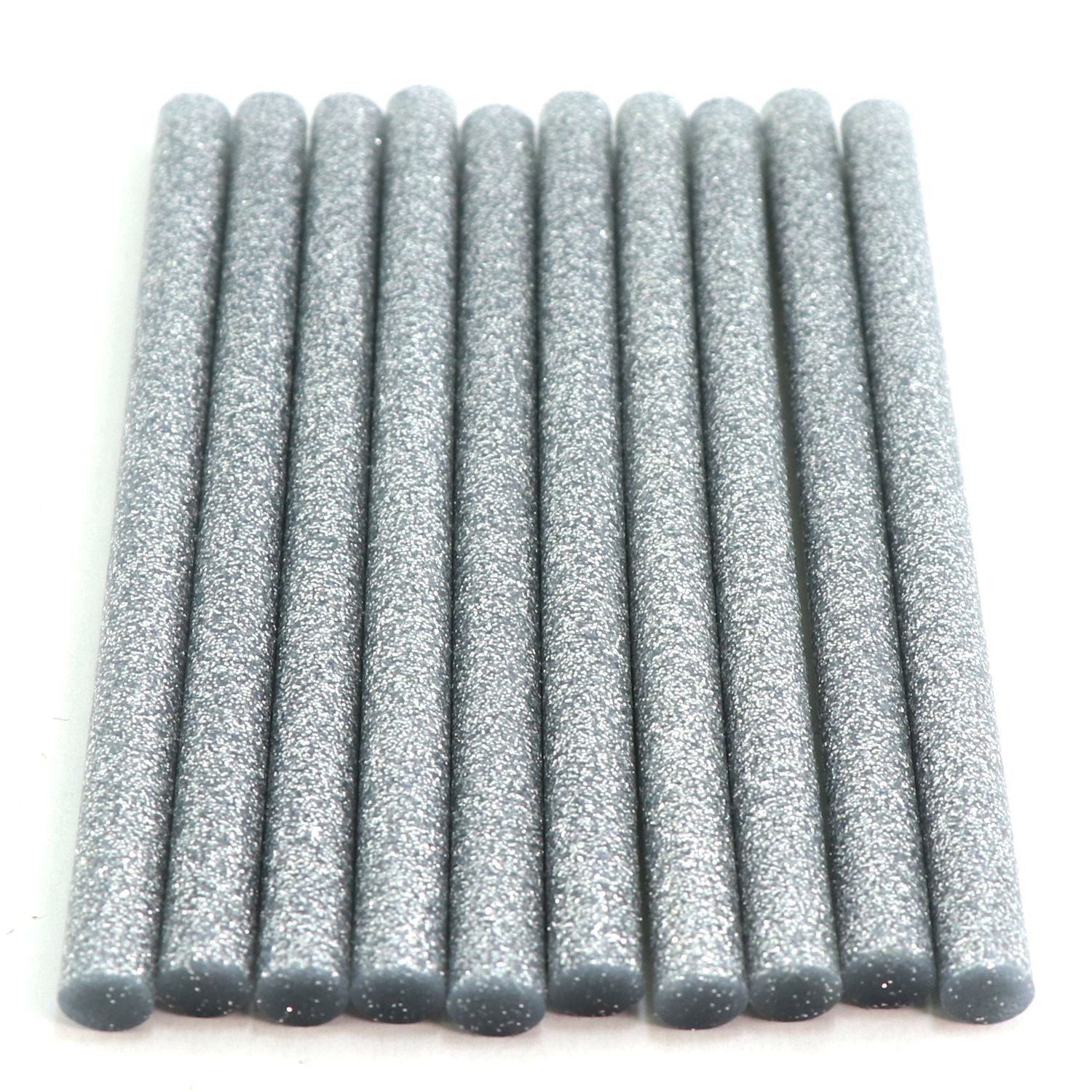 725M4GSILVER Mini Size 4" Silver Color Glitter Hot Glue Stick - 25 lb Box - Surebonder