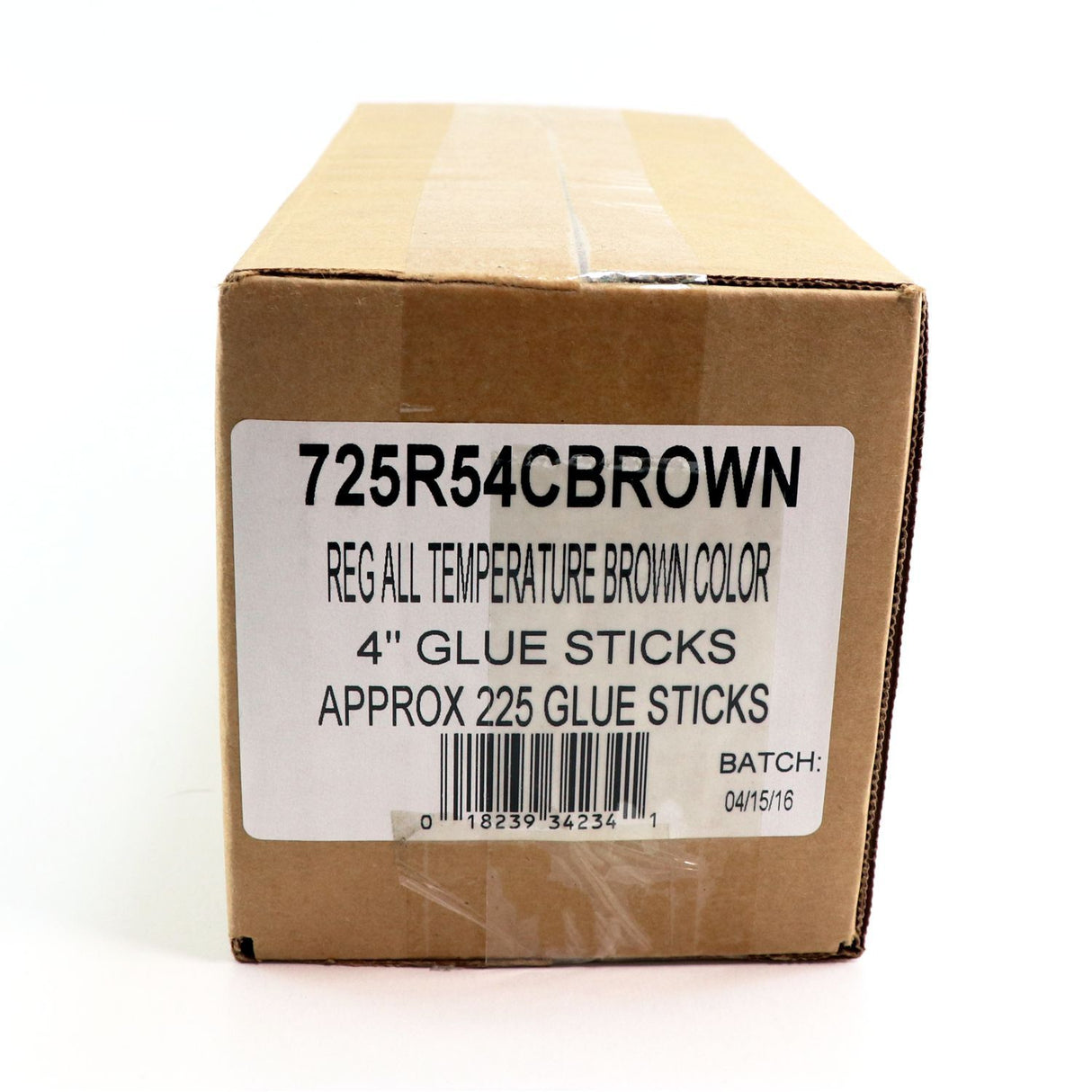 725R54CBROWN Full Size 4" Brown Color Hot Glue Stick - 5 lb Box - Surebonder