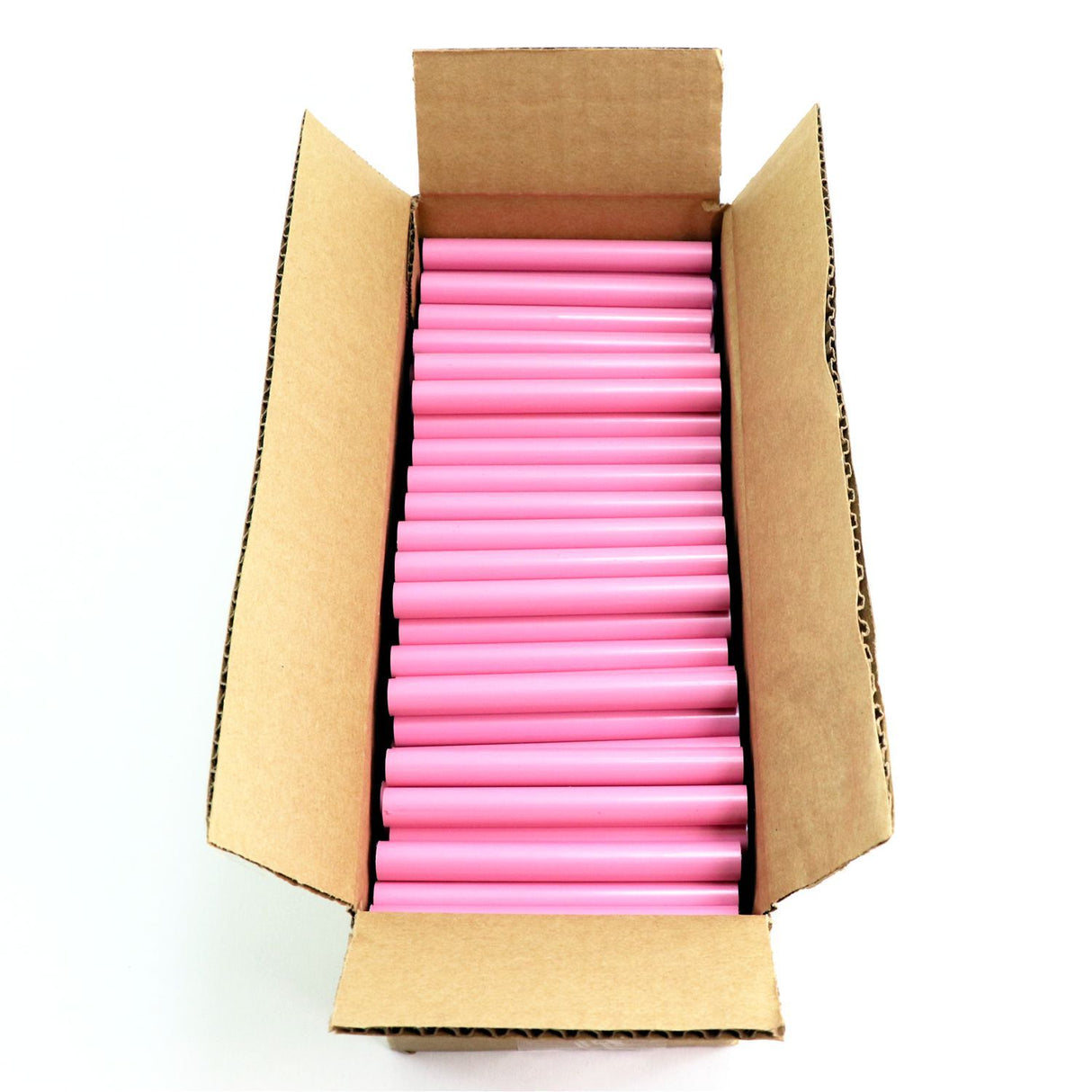 725R54CPINK Full Size 4" Pink Color Hot Glue Stick - 5 lb Box