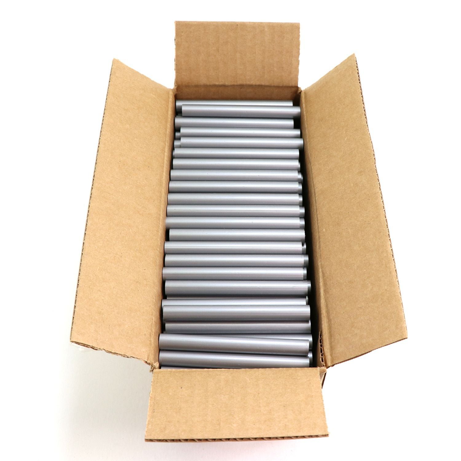 725R54CSILVER Full Size 4" Silver Color Hot Glue Stick - 5 lb Box