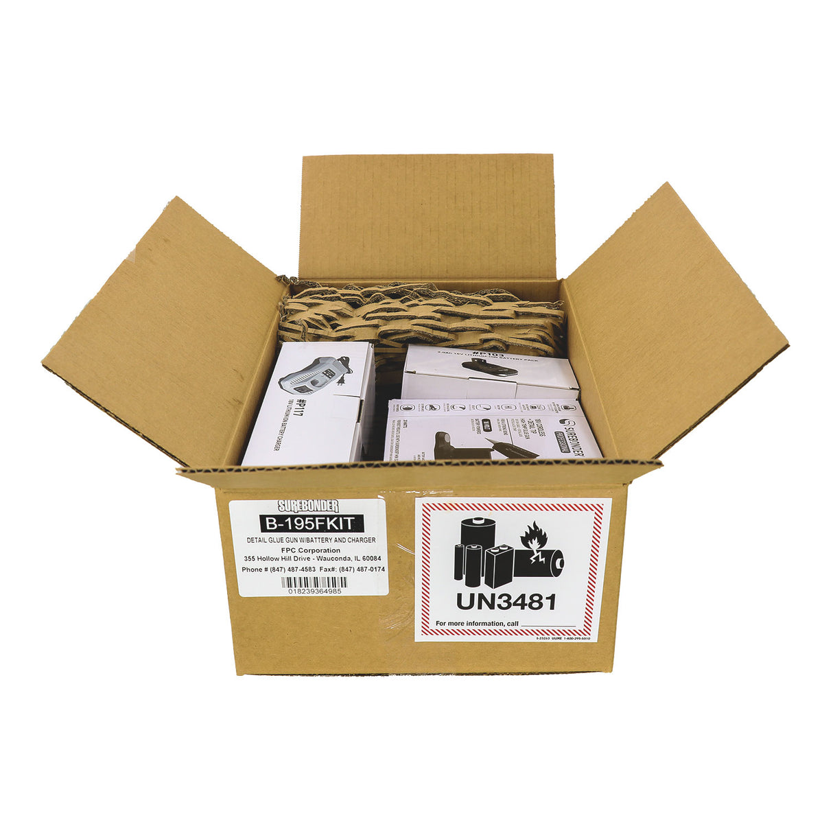 B-195F 20W High Temperature Mini Cordless Detail Tip Hot Glue Gun Kit