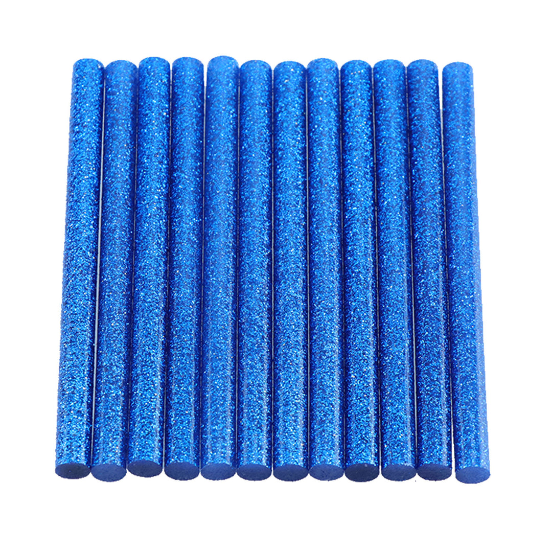 Blue Glitter Hot Glue Sticks Mini Size - 4" - 12 Pack - Surebonder