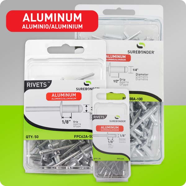 Shop a variety of sizes and quantities of aluminum rivets