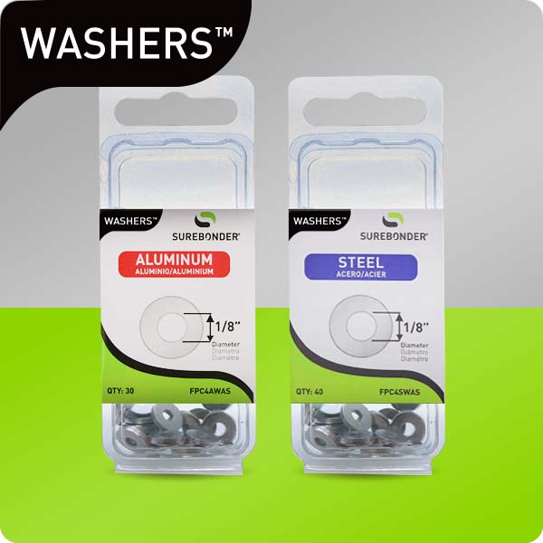 Shop a range of sizes and quantities of steel and aluminum washers