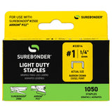 1/4" Light Duty Staples - 1050 Count | #1 Series
