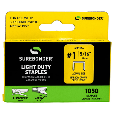 5/16" Light Duty Staples - 5250 Count | #1 Series